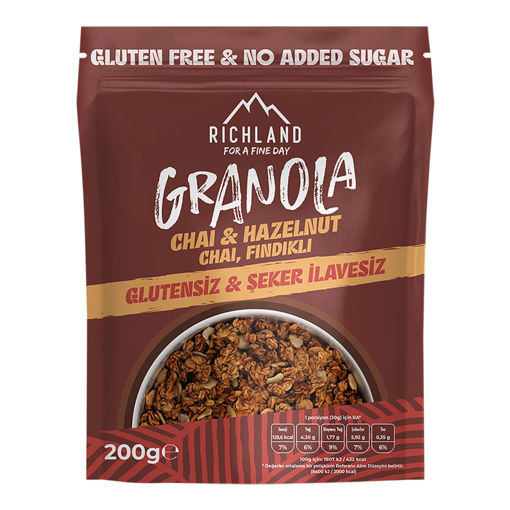 Richland Granola Chai Fındıklı 200Gr nin resmi