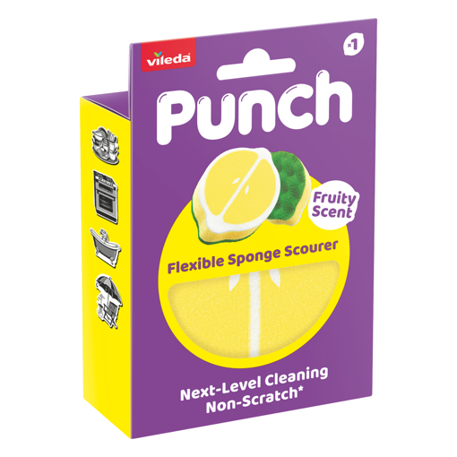 Vileda Punch Limon Kokulu Çizmez Sünger nin resmi