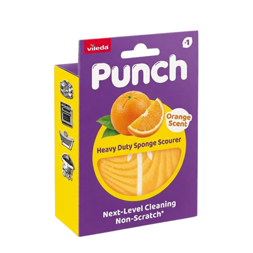 Vileda Punch Portakal Kokulu Çizmez Sünger nin resmi