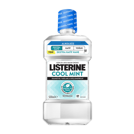Listerine Cool Mint Ekstra Hafif Tat Ağız Bakım Suyu 500 Ml nin resmi