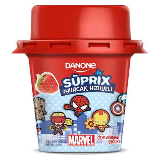 Danone Disney Marvel Çilek Aromalı Yoğurt 90 Gr nin resmi