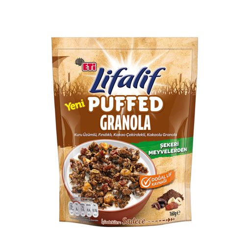 cEti Lifalif Puffed Granola Kakao 160 Gr nin resmi