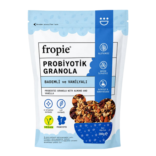 Fropie Badem&Vanilya Probiyotik Granola 200 Gr nin resmi
