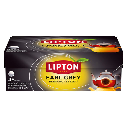 Lipton Earl Grey Demlik Poşet Çay 48'li 153 Gr nin resmi