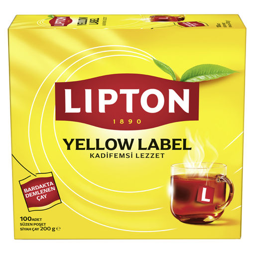 Lipton Yellow Label Bardak Poşet Çay 100'lü 200 Gr nin resmi