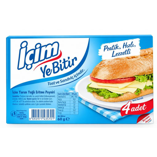 İçim Dilimli Tost Sandviç Peyniri 60 Gr nin resmi