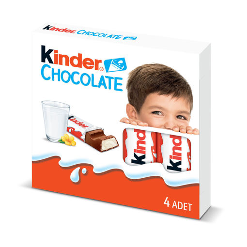 Kinder Chocolate 4'lü 50 Gr nin resmi