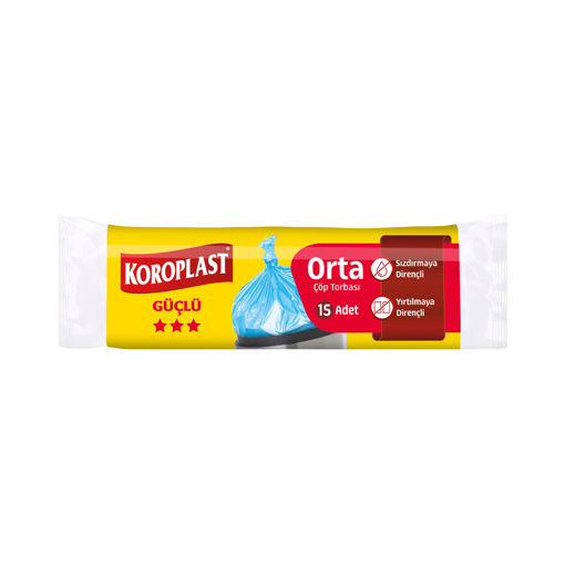 Koroplast Orta Boy Çöp Torbası 15'li nin resmi