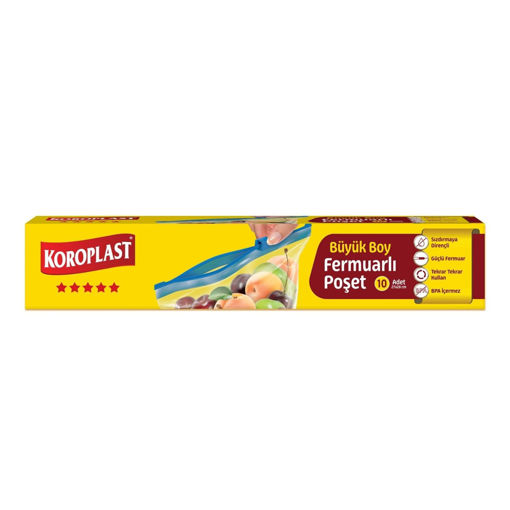 Koroplast Fermuarlı Çanta Büyük Boy 10'lu nin resmi