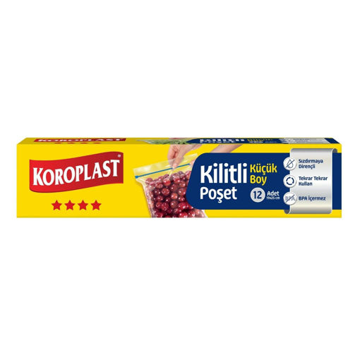 Koroplast Küçük Boy Kilitli Poşet 12'li nin resmi