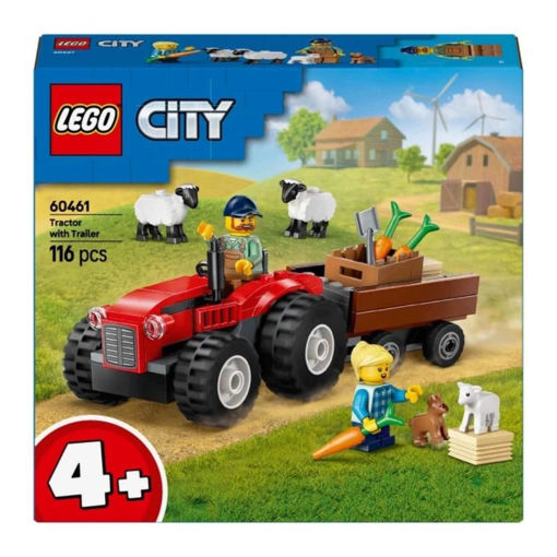 LEGO City Römorklu Kırmızı Çiftlik Traktörü ve Koyun nin resmi