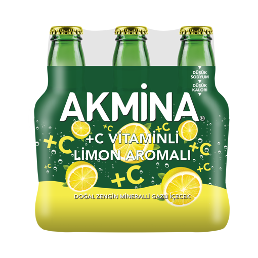 Akmina +C Vitaminli Limon Aromalı Maden Suyu 6X200 Ml nin resmi