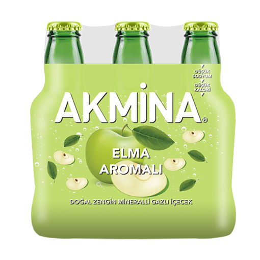Akmina Elma Aromalı Maden Suyu 6X200 Ml nin resmi