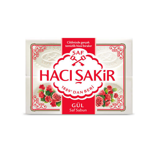 Hacı Şakir Gül Beyaz Kalıp Sabun 4X150 Gr nin resmi