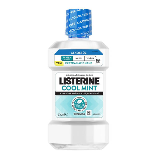 Listerine Cool Mint Ekstra Hafif Tat Ağız Bakım Suyu 250 Ml nin resmi