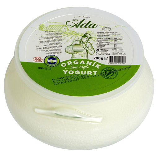 Elta Ada Tam Yağlı Organik Yoğurt 700 Gr nin resmi