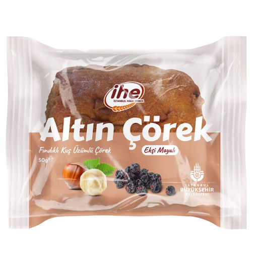 İhe Altınçörek Fındıklı ve Üzümlü Ekmek 50 Gr nin resmi