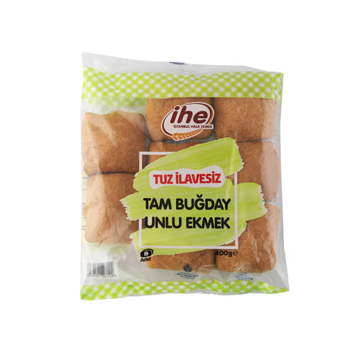 İhe Tuz İlave Edilmemiş Tam Buğday Unlu Ekmek 400 Gr nin resmi