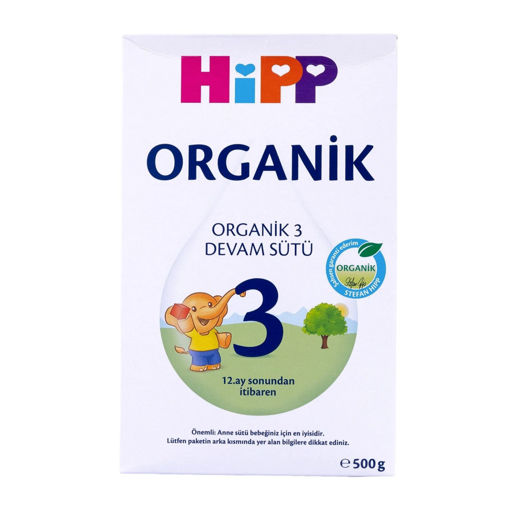Hipp Organik Devam Sütü 3 500 Gr nin resmi