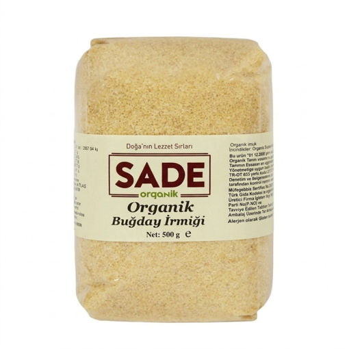 Sade Organik Buğday İrmiği 500 Gr nin resmi