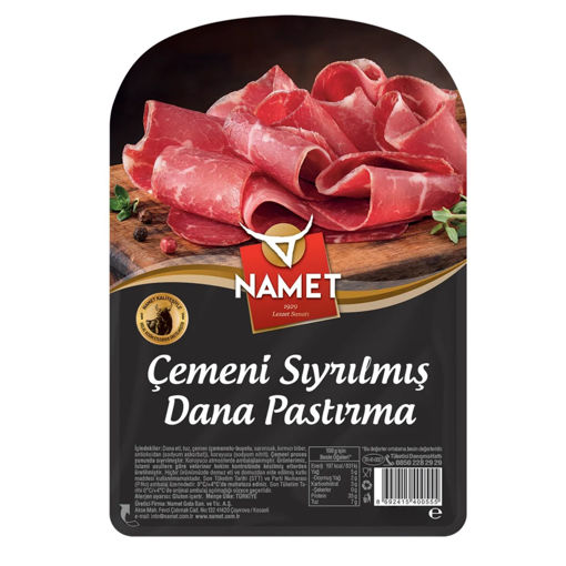 Namet Çemeni Sıyrılmış Dana Pastırma 110 Gr nin resmi